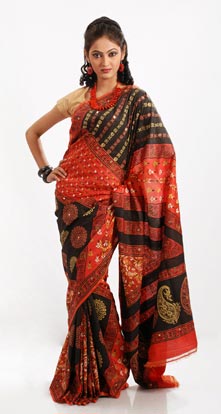 Manufacturers Exporters and Wholesale Suppliers of Silk Saree 01 Kolkata West Bengal